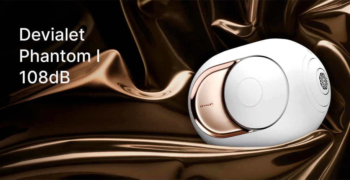 Акустическая система Devialet Phantom I 108dB белый матовый, золотой Акустическая система Devialet Phantom I 108dB белый матовый, золотой - 1