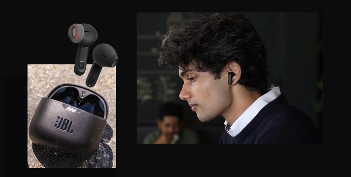 Беспроводные наушники JBL Tune Flex прозрачно-чёрный Беспроводные наушники JBL Tune Flex прозрачно-чёрный - 1
