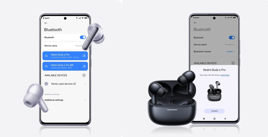 Беспроводные наушники Xiaomi Redmi Buds 6 Pro белый Беспроводные наушники Xiaomi Redmi Buds 6 Pro белый - 4