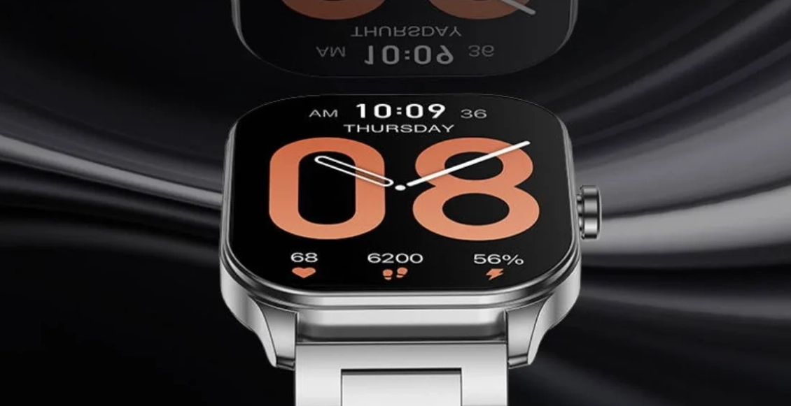 Умные часы Xiaomi Amazfit POP 3S серебристый (чёрный ремешок) Умные часы Xiaomi Amazfit POP 3S серебристый (чёрный ремешок) - 1