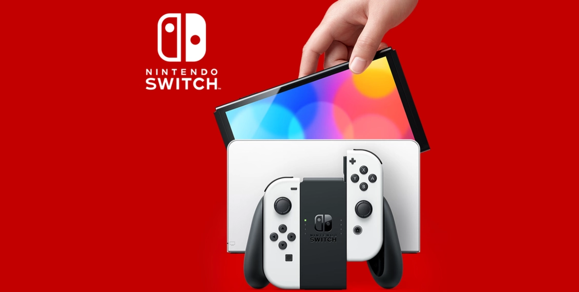Игровая приставка Nintendo Switch OLED 64 ГБ белый Игровая приставка Nintendo Switch OLED 64 ГБ белый - 1