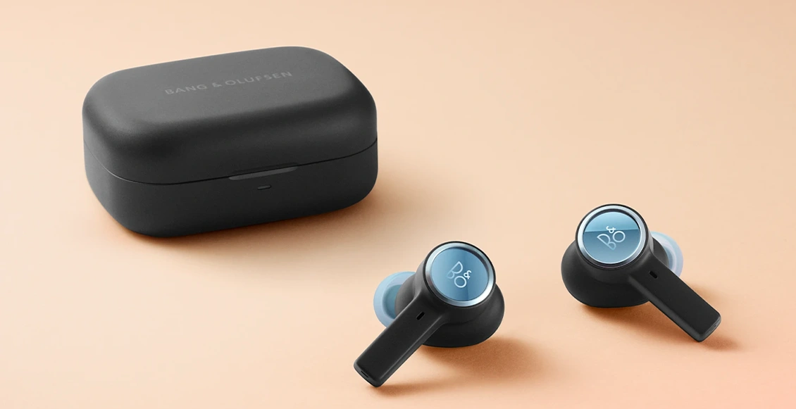 Беспроводные наушники Bang & Olufsen Beoplay EX чёрный антрацит - голубой Беспроводные наушники Bang & Olufsen Beoplay EX чёрный антрацит - голубой - 1