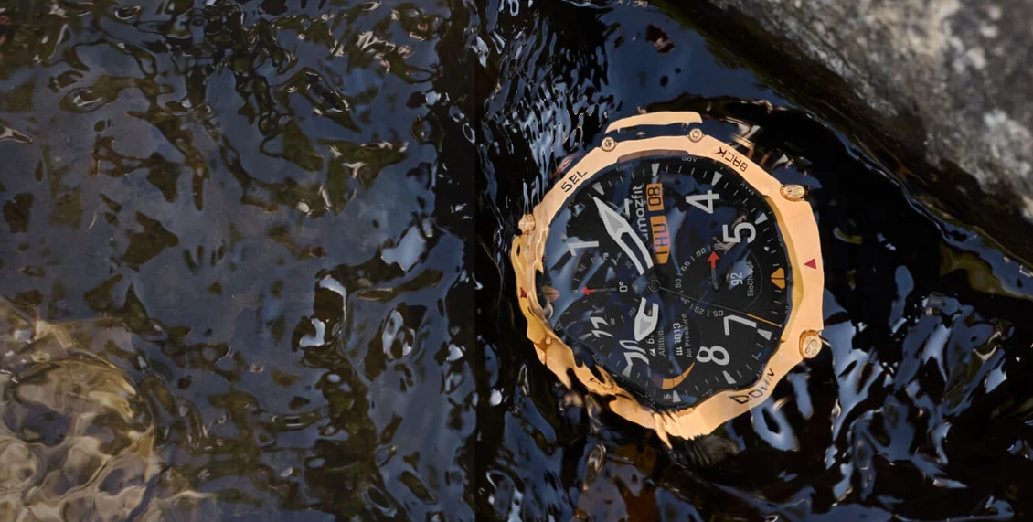 Умные часы Xiaomi Amazfit T-Rex 3 Pro 44mm золотой (чёрный ремешок) Умные часы Xiaomi Amazfit T-Rex 3 Pro 44mm золотой (чёрный ремешок) - 4