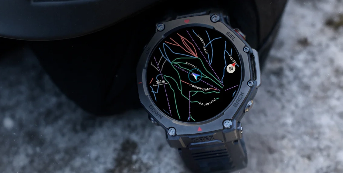 Умные часы Xiaomi Amazfit T-Rex 3 Pro 44mm золотой (чёрный ремешок) Умные часы Xiaomi Amazfit T-Rex 3 Pro 44mm золотой (чёрный ремешок) - 1