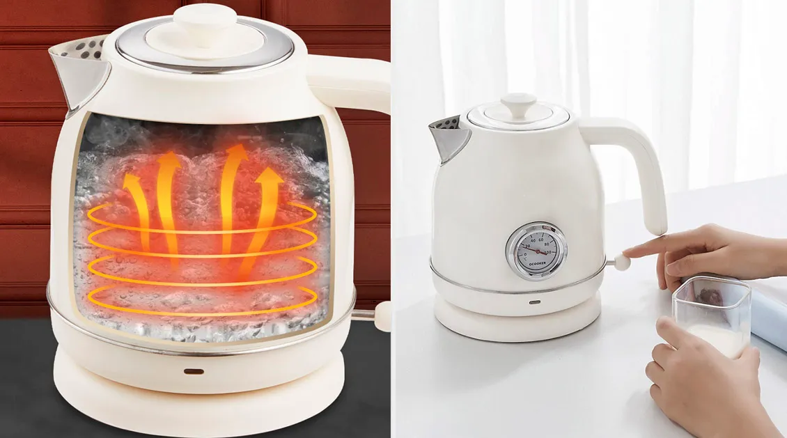 Электрочайник Xiaomi Qcooker Retro Electric Kettle бежевый Электрочайник Xiaomi Qcooker Retro Electric Kettle бежевый - 2