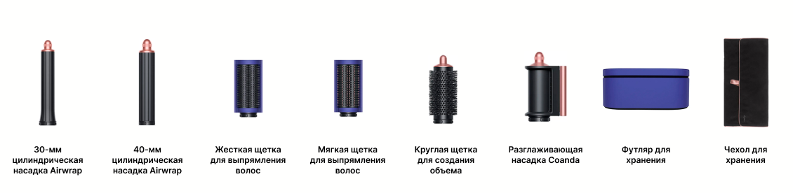 Стайлер Dyson Airwrap Complete Long HS05 синий, розовый (футляр + сумка) Стайлер Dyson Airwrap Complete Long HS05 синий, розовый (футляр + сумка) - 1