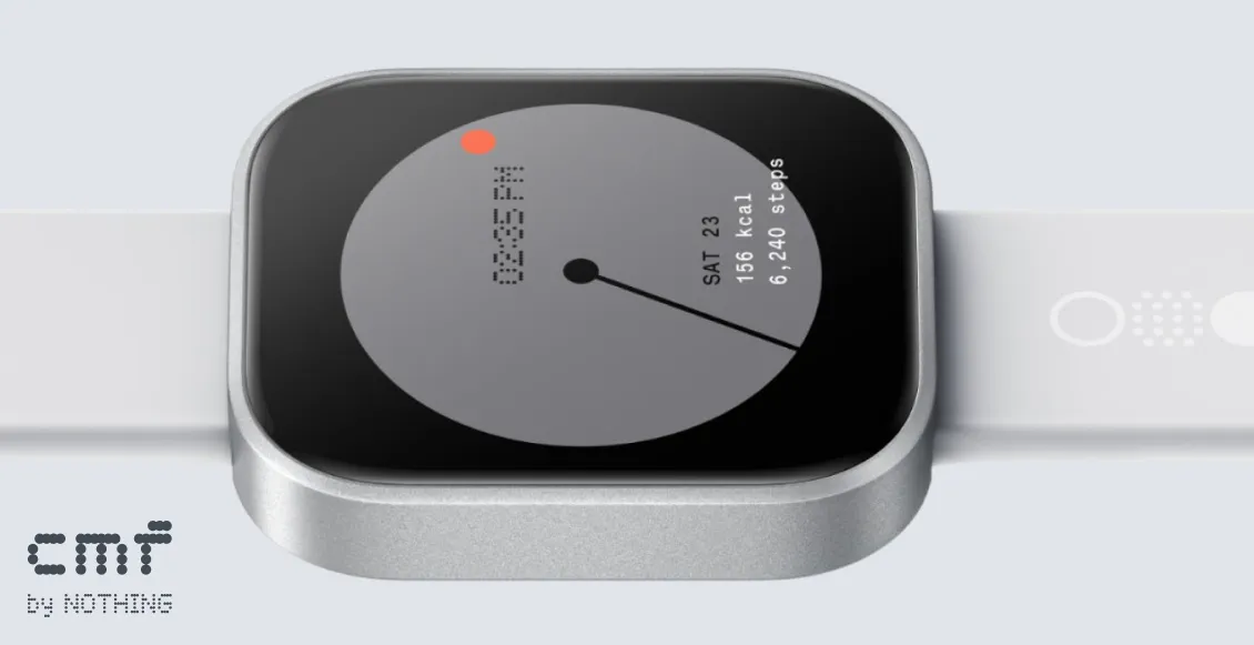 Умные часы Nothing CMF Watch Pro серебристый (серый ремешок) Умные часы Nothing CMF Watch Pro серебристый (серый ремешок) - 1