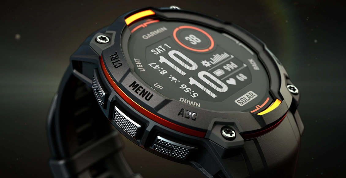 Умные часы Garmin Instinct 3 50mm Solar янтарный (янтарно-серый ремешок) Умные часы Garmin Instinct 3 50mm Solar янтарный (янтарно-серый ремешок) - 1