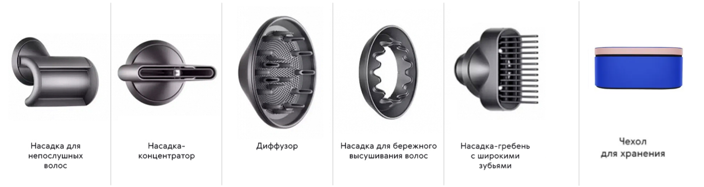 Фен Dyson Supersonic HD07 синий, медный (футляр) Фен Dyson Supersonic HD07 синий, медный (футляр) - 1