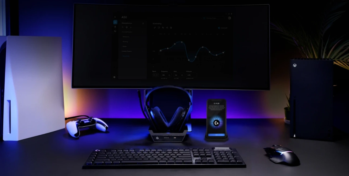 Беспроводные наушники Logitech Astro A50 (Gen 5 USB-C) белый Беспроводные наушники Logitech Astro A50 (Gen 5 USB-C) белый - 1