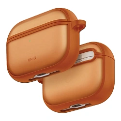Кобура UNIQ Veren для Apple AirPods Pro 3 поликарбонат, силикон, оранжевый
