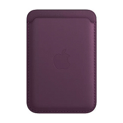 Кардхолдер Leather Wallet with Magsafe для Apple iPhone искусственная кожа, баклажановый
