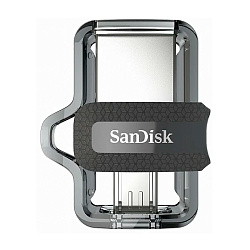 USB-флешка SanDisk Ultra Dual Drive m3.0 64 ГБ (USB 3.0 (MicroUSB)) чёрный