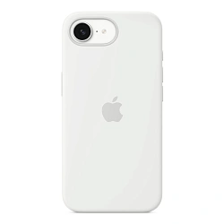 Клип-кейс (накладка) Silicone Case MagSafe для Apple iPhone 16e / 17e силикон, белый