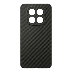 Клип-кейс (накладка) Borasco Art Case для Xiaomi Redmi Note 15 Pro 5G полиуретан, поликарбонат, "чёрный карбон"