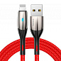 Дата-кабель Baseus Horizontal Lightning 1 м, красный