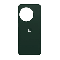 Клип-кейс (накладка) Silicone cover закрытый для OnePlus 11 силикон, тёмно-зелёный