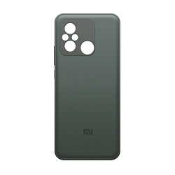 Клип-кейс (накладка) для Xiaomi Redmi 12C / Poco C55 пластик, силикон, тёмно-зелёный