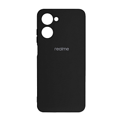 Клип-кейс (накладка) Silicone cover закрытый для Realme 10 Pro силикон, чёрный