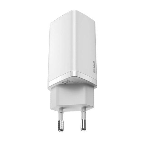 Сетевое зарядное устройство Baseus GaN Lite C+U 65 Вт белый - 2