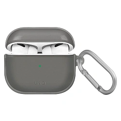 Кобура UNIQ Glase для Apple AirPods Pro 3 термополиуретан, затемнённый