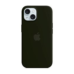 Клип-кейс (накладка) Silicone Case для Apple iPhone 15 силикон, тёмно-оливковый