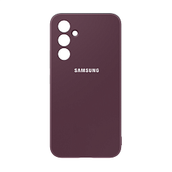 Клип-кейс (накладка) Silicone cover закрытый для Samsung Galaxy A34 5G силикон, вишнёвый