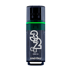 USB-флешка SmartBuy Glossy 32 ГБ (USB 3.0) тёмно-серый