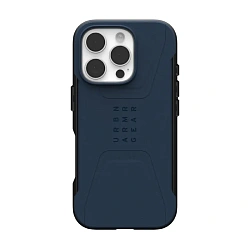 Клип-кейс (накладка) UAG Civilian Magsafe для Apple iPhone 16 Pro поликарбонат, тёмно-синий