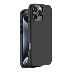 Клип-кейс (накладка) Deppa Liquid Silicone Magsafe для Apple iPhone 16 Pro силикон, чёрный