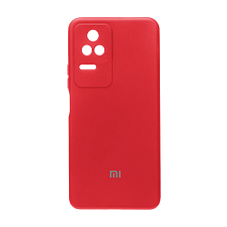 Клип-кейс (накладка) для Xiaomi Poco F4 силикон, красный