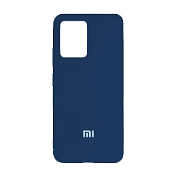 Клип-кейс (накладка) Silicone cover закрытый для Xiaomi Redmi Note 12 Pro 4G силикон, тёмно-синий