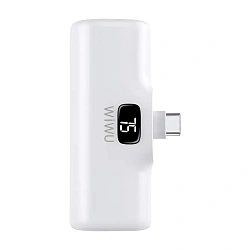 Внешний аккумулятор WIWU Capsule Wi-P017-C (Type-C) 5000 мАч 5 Вт белый