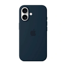 Клип-кейс (накладка) Silicone Case для Apple iPhone 16 силикон, тёмно-синий