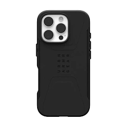 Клип-кейс (накладка) UAG Civilian Magsafe для Apple iPhone 16 Pro Max поликарбонат, чёрный