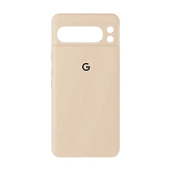 Клип-кейс (накладка) Silicone cover закрытый для Google Pixel 9 Pro XL силикон, пудровый