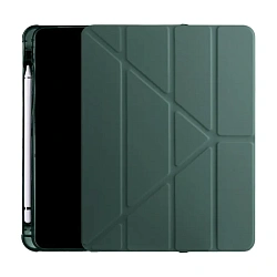 Чехол-книжка c отделением под стилус Smart Case для Apple iPad Pro 11" (2020 / 2021 / 2022) силикон, тёмно-зелёный
