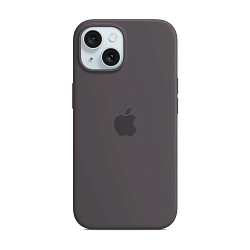 Клип-кейс (накладка) Silicone Case MagSafe для Apple iPhone 15 Plus силикон, серо-коричневый