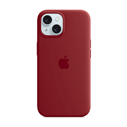 Клип-кейс (накладка) Silicone Case для Apple iPhone 15 силикон, красный