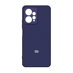 Клип-кейс (накладка) для Xiaomi Redmi Note 12 силикон, тёмно-синий