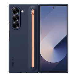 Клип-кейс (накладка) Samsung S Pen Case для Samsung Galaxy Z Fold 6 полиуретан, поликарбонат, синий