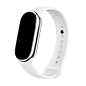 Спортивный ремешок для Xiaomi Smart Band 8 / 9 / 10 силикон белый