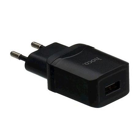 Сетевое зарядное устройство + кабель Lightning Hoco C22A 12 Вт, чёрный - 2
