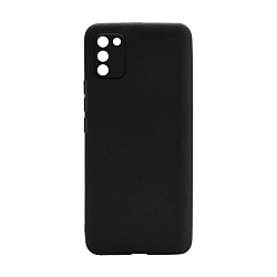 Клип-кейс (накладка) для Samsung Galaxy A02s силикон, чёрный матовый