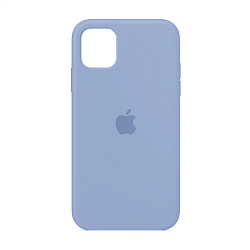 Клип-кейс (накладка) Silicone Case закрытый для Apple iPhone 11 силикон, серо-лавандовый