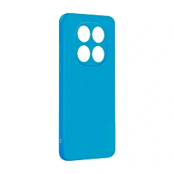 Клип-кейс (накладка) Silicone cover закрытый для Xiaomi Redmi Note 14 Pro 5G / Poco X7 силикон, голубой