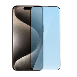 Защитное стекло 3D Luxury для Apple iPhone 15 Pro, черная рамка