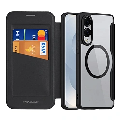 Чехол-книжка Dux Ducis Skin X Pro для Samsung Galaxy S25 Edge полиуретан, термополиуретан, чёрный