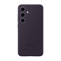 Клип-кейс (накладка) Samsung Silicone Case для Samsung Galaxy S24 силикон, поликарбонат, тёмно-фиолетовый