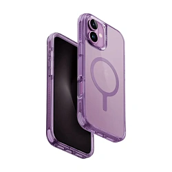 Клип-кейс (накладка) UNIQ Combat MagSafe для Apple iPhone 16 Plus полиуретан, виноградно-розовый
